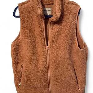 Sabrina Lauren New York Blush Pink Sherpa Fleece Zip-Up Vest